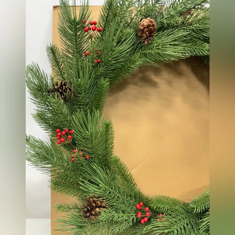 New! Hearth & Hand Magnolia Artificial 32” Faux Wreath Pine & Berry